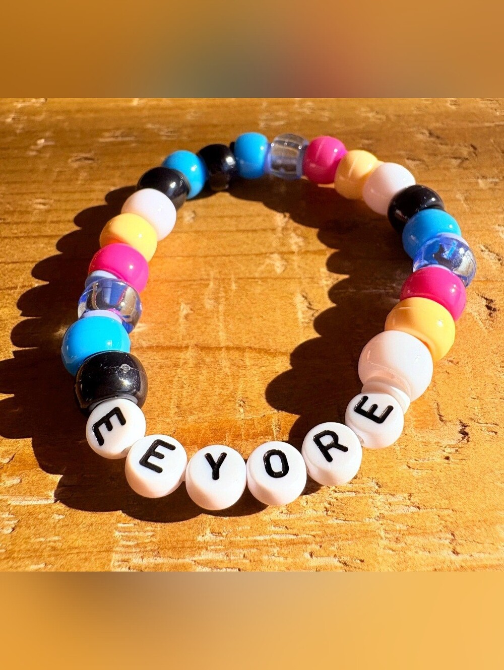 Disney Winnie The Pooh 'Eeyore' Handmade Beaded Clay Kandi Bracelet